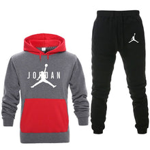 Load image into Gallery viewer, New Men Hoodies Suit Fleece Warm Jordan 23 Tracksuit Men Sweatshirt Suit Hoodie+Sweat pants Jogging Homme Hooded Tracksuit 3XL