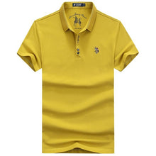 Load image into Gallery viewer, Polo Shirt Men Personality Mens  Letter Embroidery Polo Ralphlauren Men Yellow Black Polos Flag High Quality Men Clothing